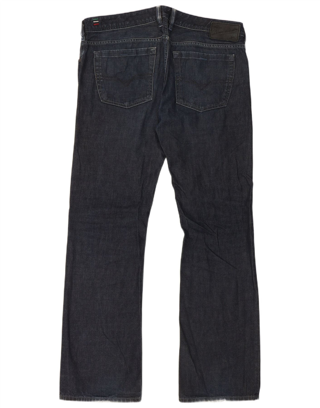 Diesel Mens Bootcut Jeans W36 L33 Azul Marinho Algodão