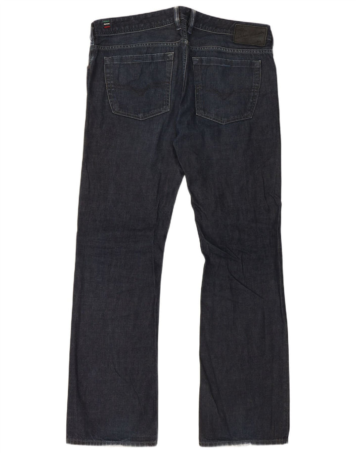 Diesel Mens Bootcut Jeans W36 L33 Azul Marinho Algodão