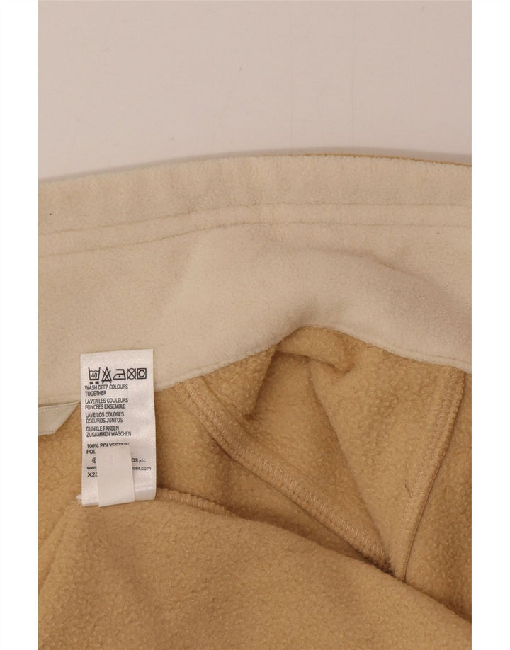 Jaqueta de lã feminina Marks & Spencer Reino Unido 14 grande poliéster bege