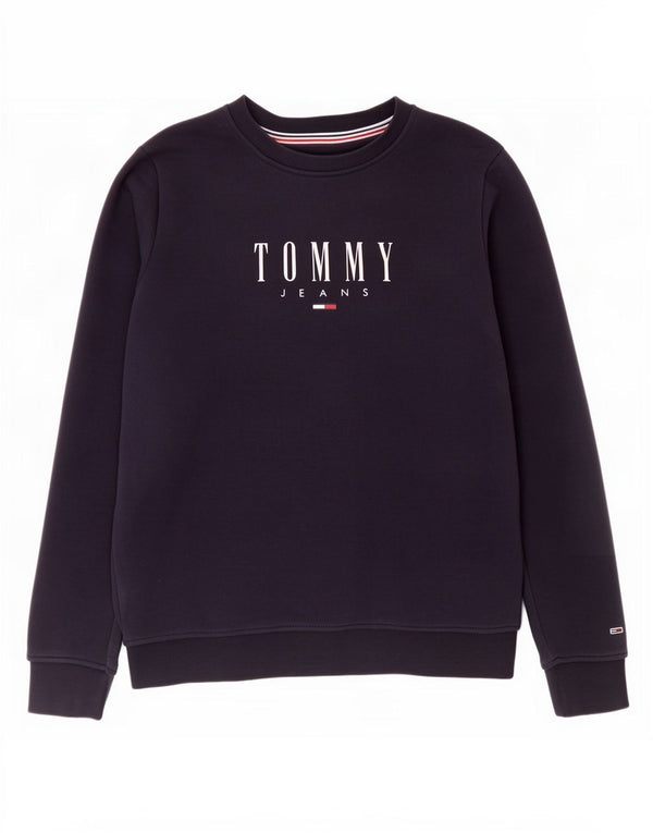 Tommy Hilfiger moletom gráfico feminino jumper UK 14 médio azul marinho