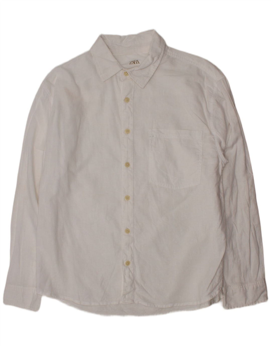 Camisa masculina ZARA 9-10 anos algodão branco