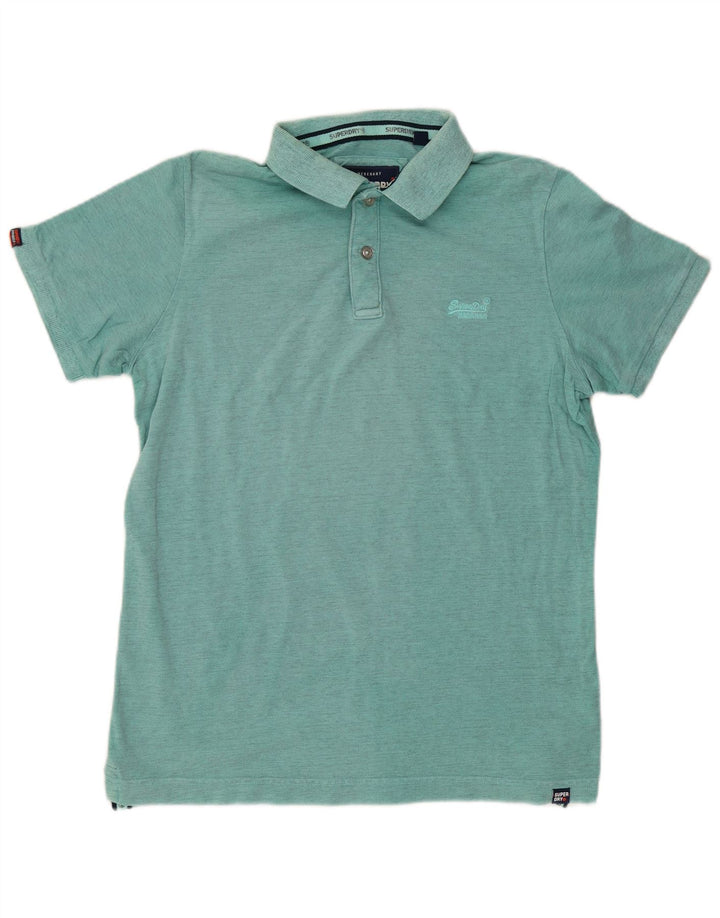 Camisa polo masculina Superdry 2XL algodão turquesa