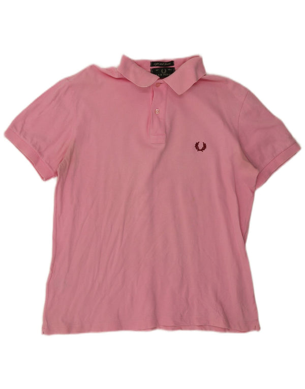Camisa polo masculina Fred Perry médio algodão rosa