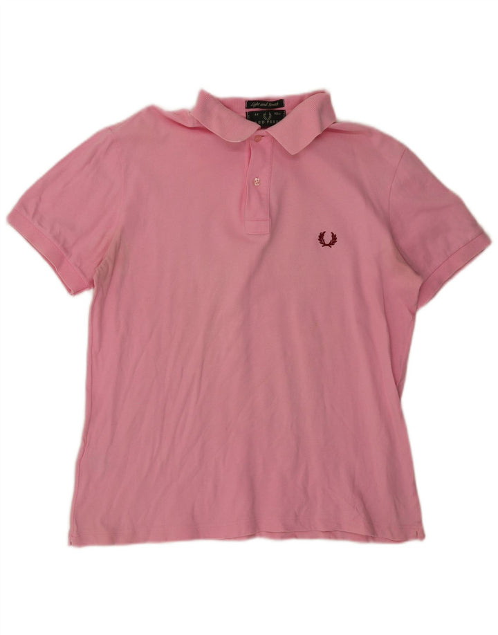 Camisa polo masculina Fred Perry médio algodão rosa