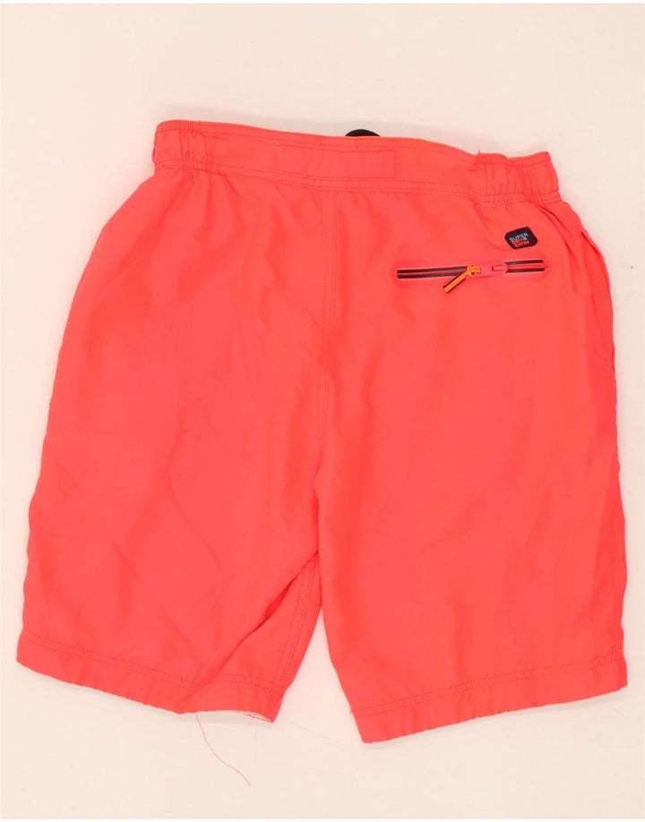 Shorts de natação masculino SUPERDRY gráfico laranja médio poliéster