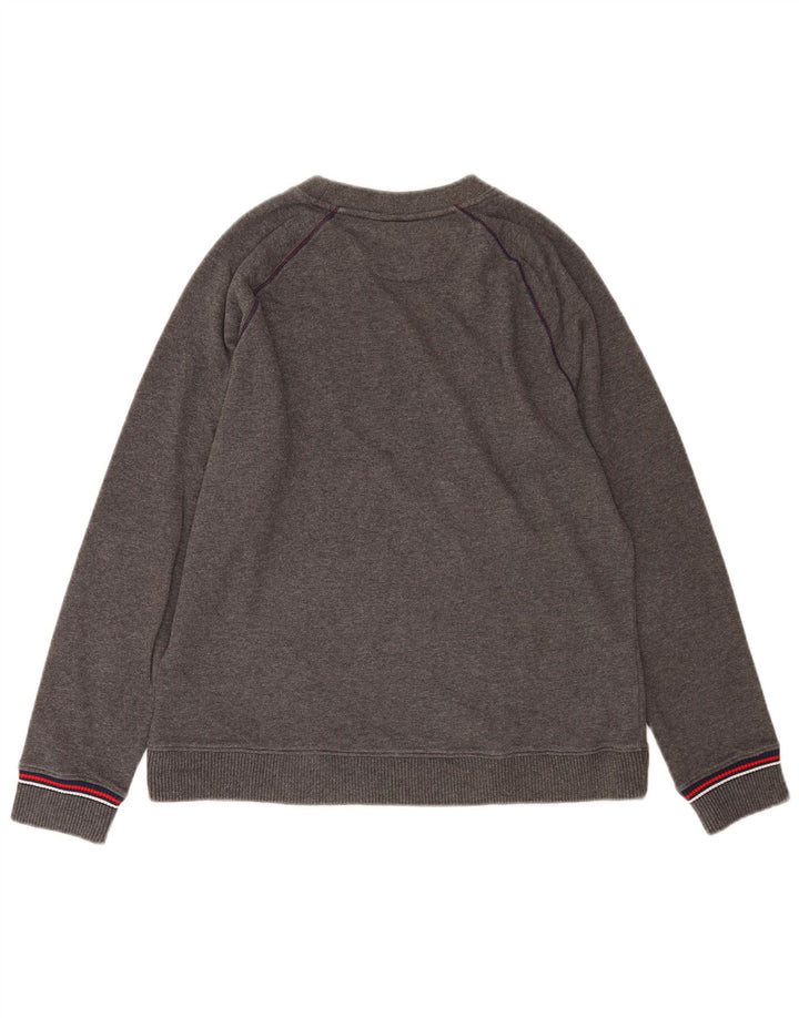 Fila Mens Graphic Moletom Jumper Médio Algodão Cinza