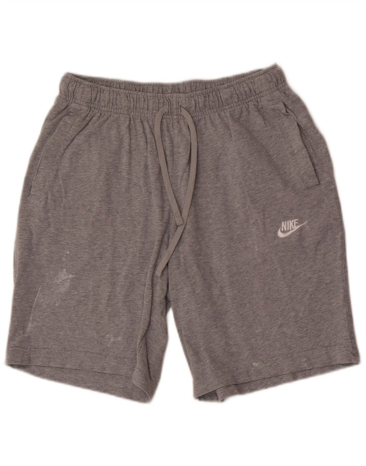 Shorts esportivos femininos Nike UK 12 algodão cinza médio