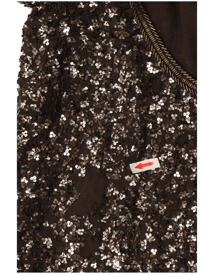 Blusa feminina de manga comprida All Saints UK 14 cinza médio