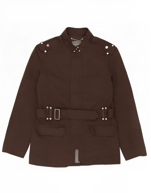 Jaqueta militar masculina Zara UK 38 algodão marrom médio