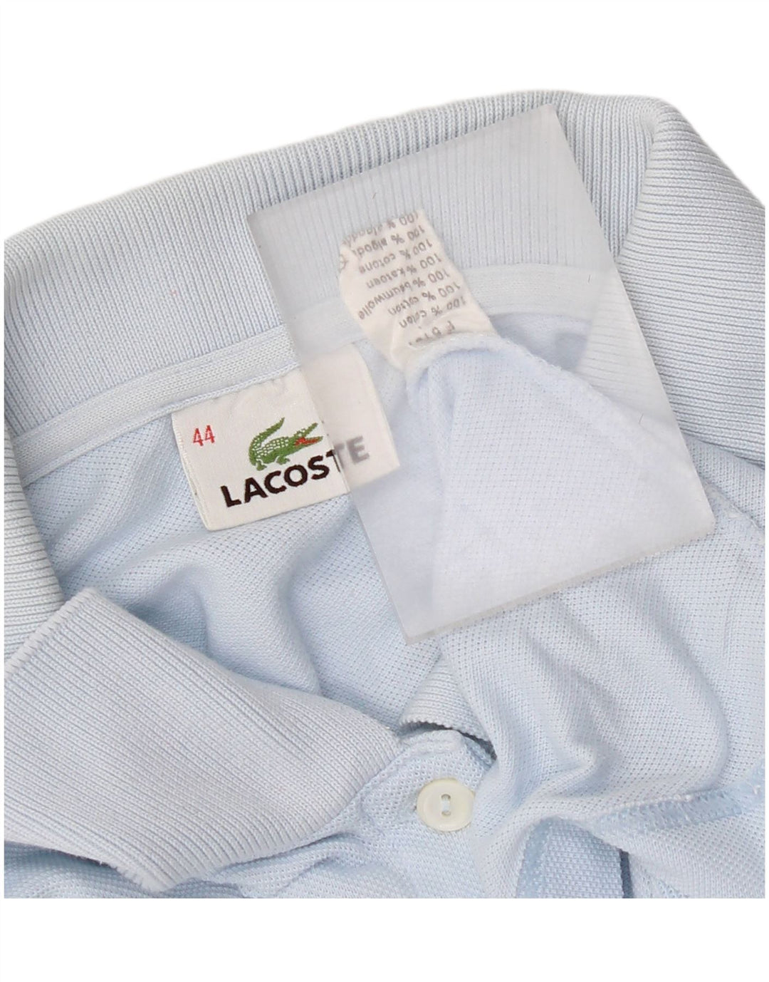 Camisa polo feminina Lacoste tamanho 44 grande algodão azul