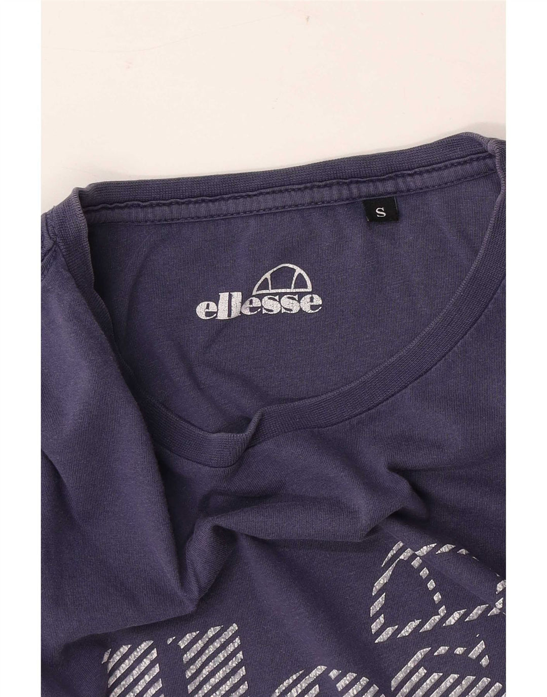 Ellesse Camiseta masculina gráfica top pequeno azul marinho