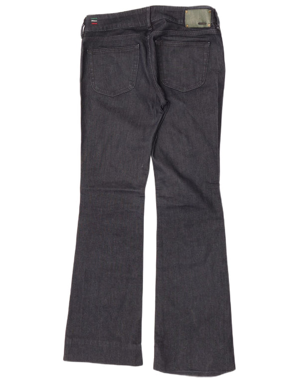 Jeans feminino Diesel Louvely Flared W30 L31 azul marinho algodão