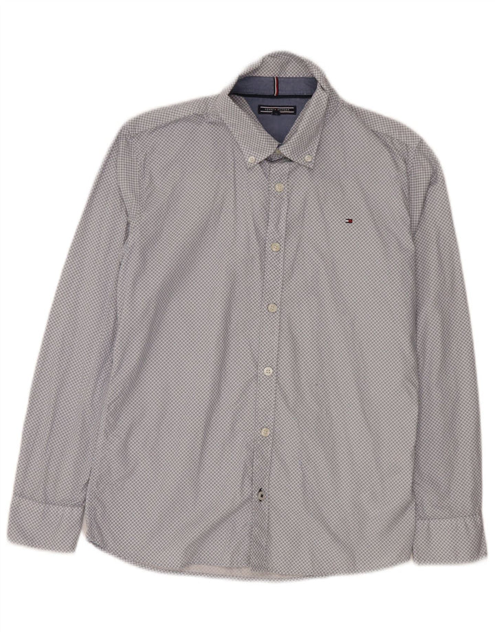 Camisa masculina Tommy Hilfiger 13-14 anos algodão xadrez azul