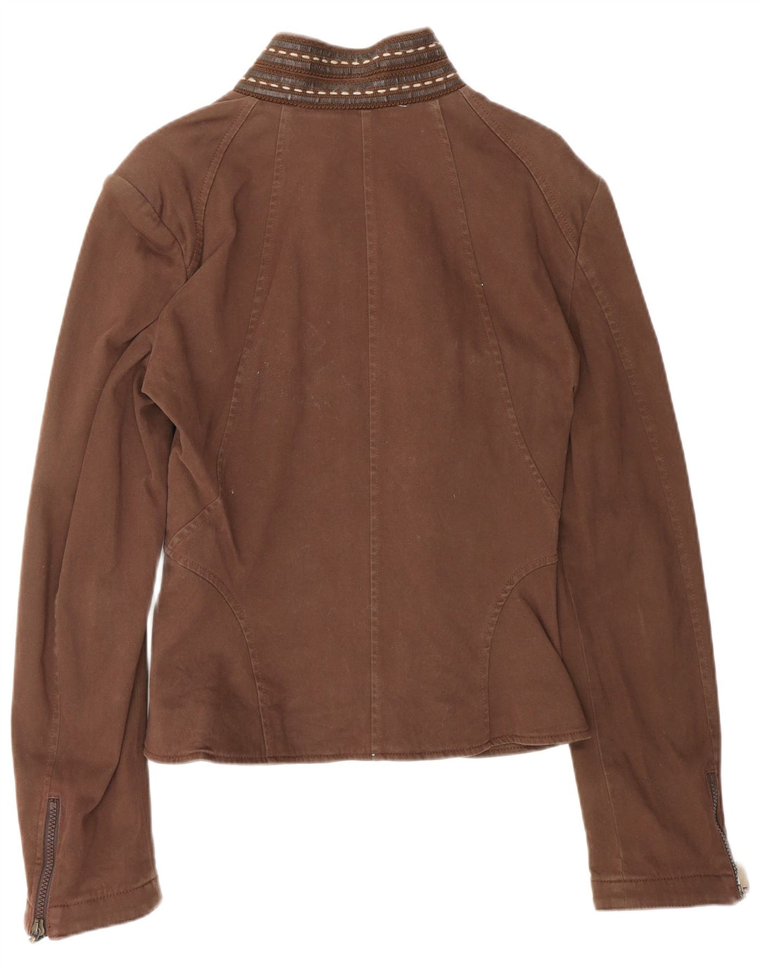 Jaqueta bomber feminina ROCCOBAROCCO IT 46 grande algodão marrom
