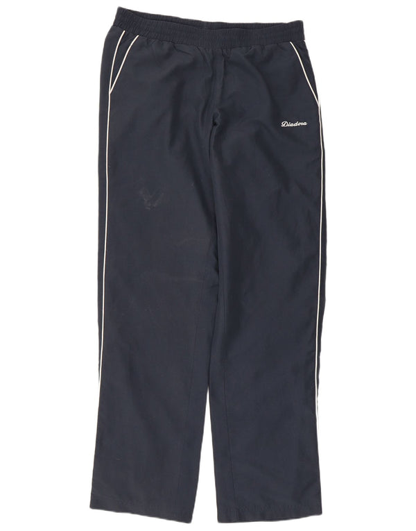 Calça de treino masculina Diadora pequena azul marinho poliéster