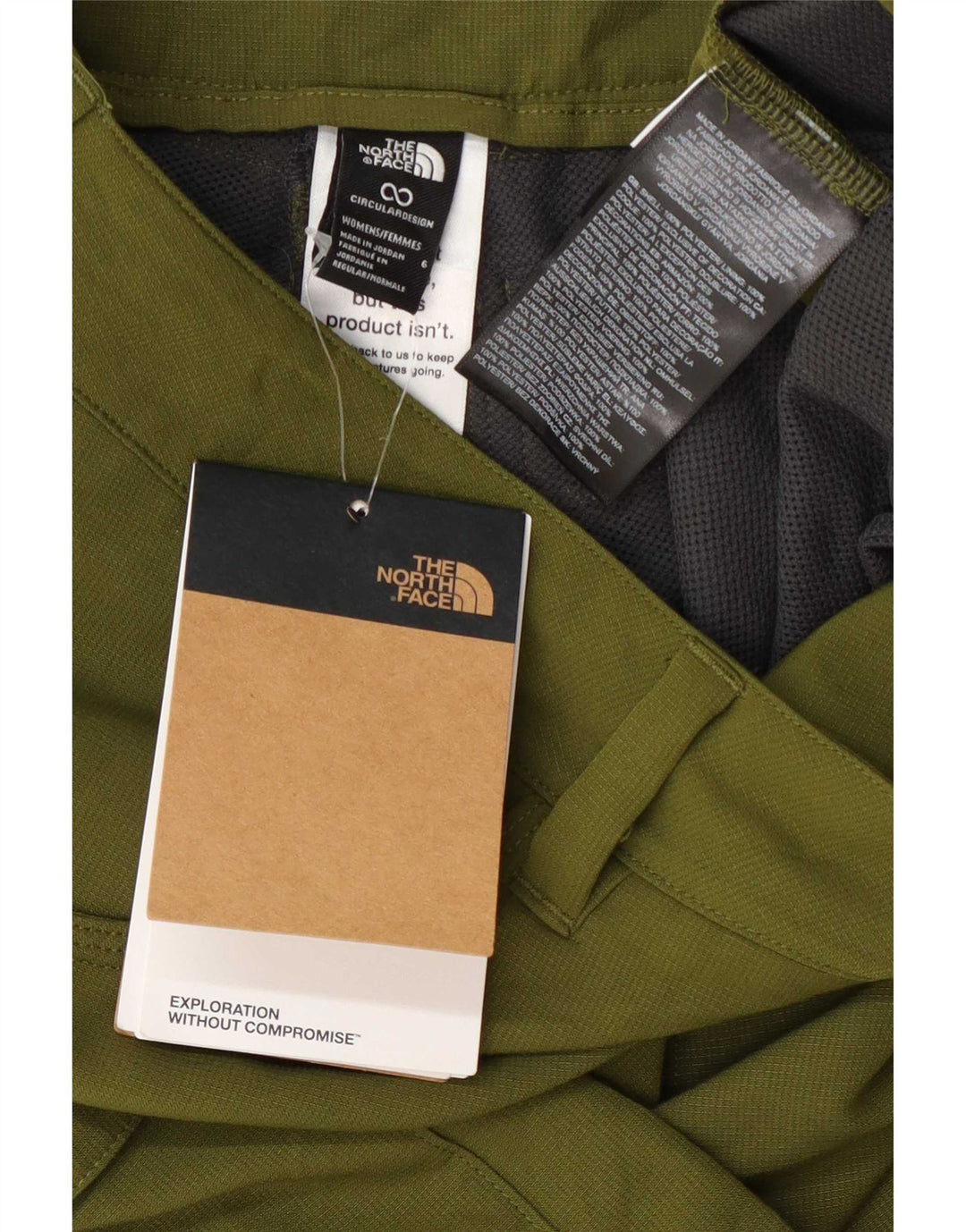 Shorts cargo feminino The North Face US 6 médio W30 poliéster verde
