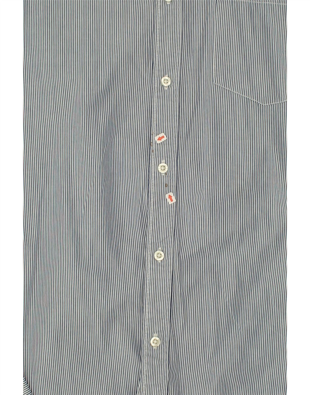 DOCKERS Mens Shirt Large Grey Striped Cotton | Vintage Dockers | Thrift | Second-Hand Dockers | Used Clothing | Messina Hembry 