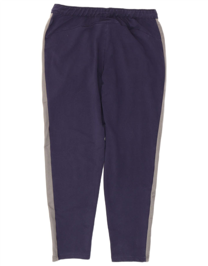 Calça de treino masculina PUMA grande bloco colorido azul marinho
