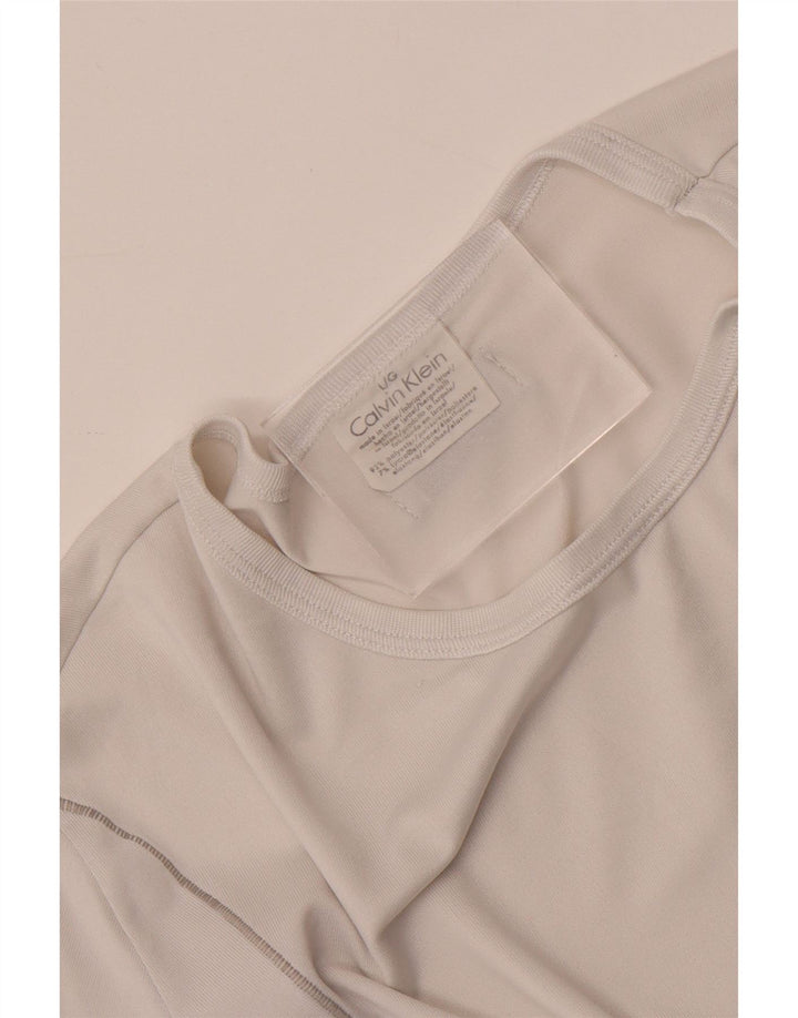 Camiseta masculina Calvin Klein grande poliéster branco
