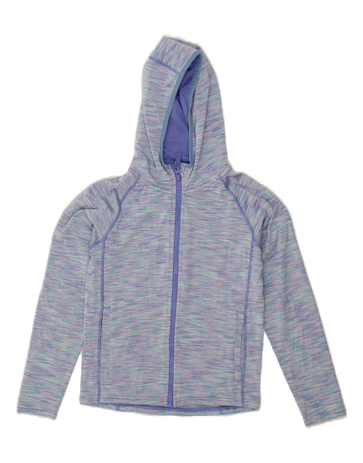 MOUNTAIN WAREHOUSE Girls Zip Hoodie Sweater 9-10 Years Blue Flecked Vintage Mountain Warehouse and Second-Hand Mountain Warehouse from Messina Hembry 