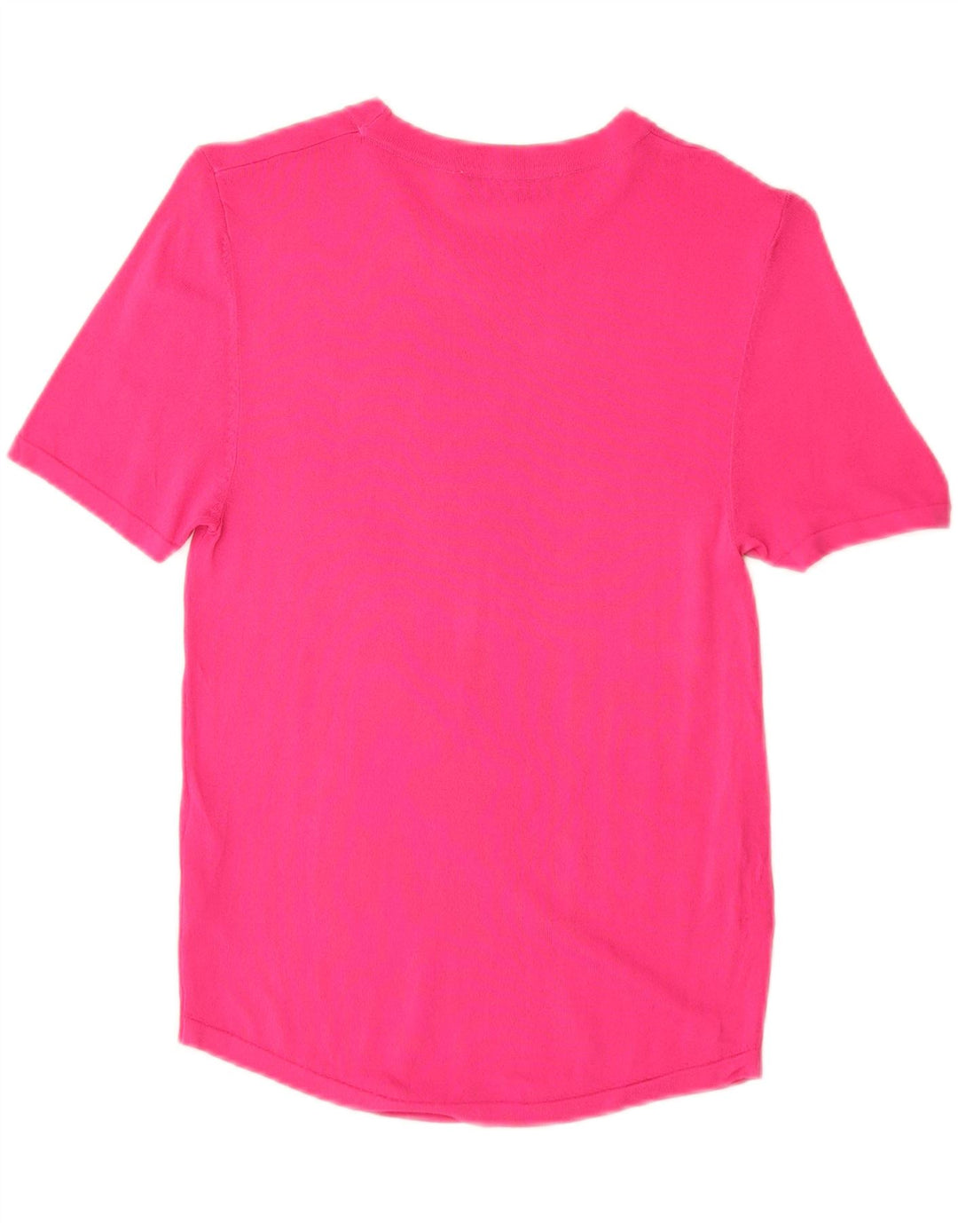 Suéter feminino ZARA de manga curta com gola canoa Reino Unido 8 pequeno rosa viscose