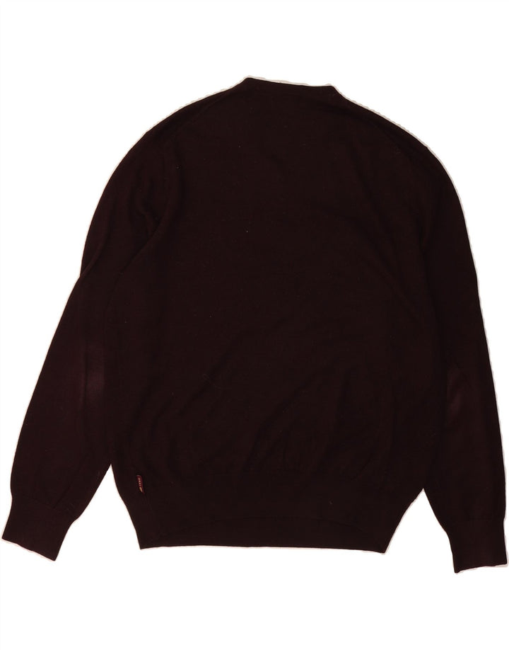 IZOD Womens V-Neck Jumper Sweater UK 16 Large Brown Vintage Izod and Second-Hand Izod from Messina Hembry 
