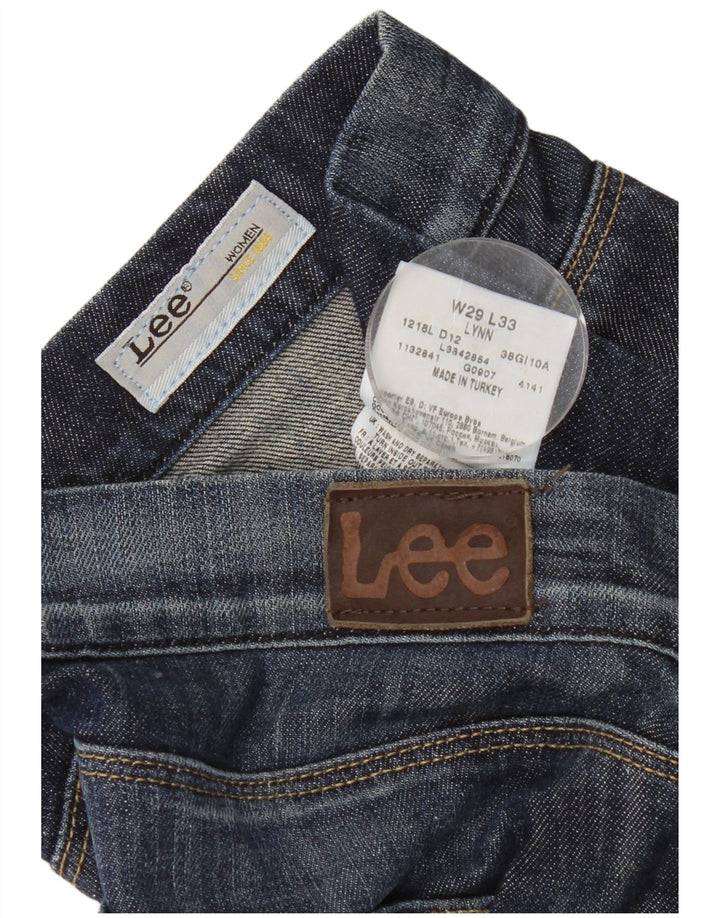 Lee Womens Lynn Straight Jeans W29 L29 Azul Algodão