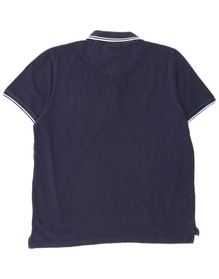 Camisa polo masculina Pierre Cardin Regular Fit grande azul marinho