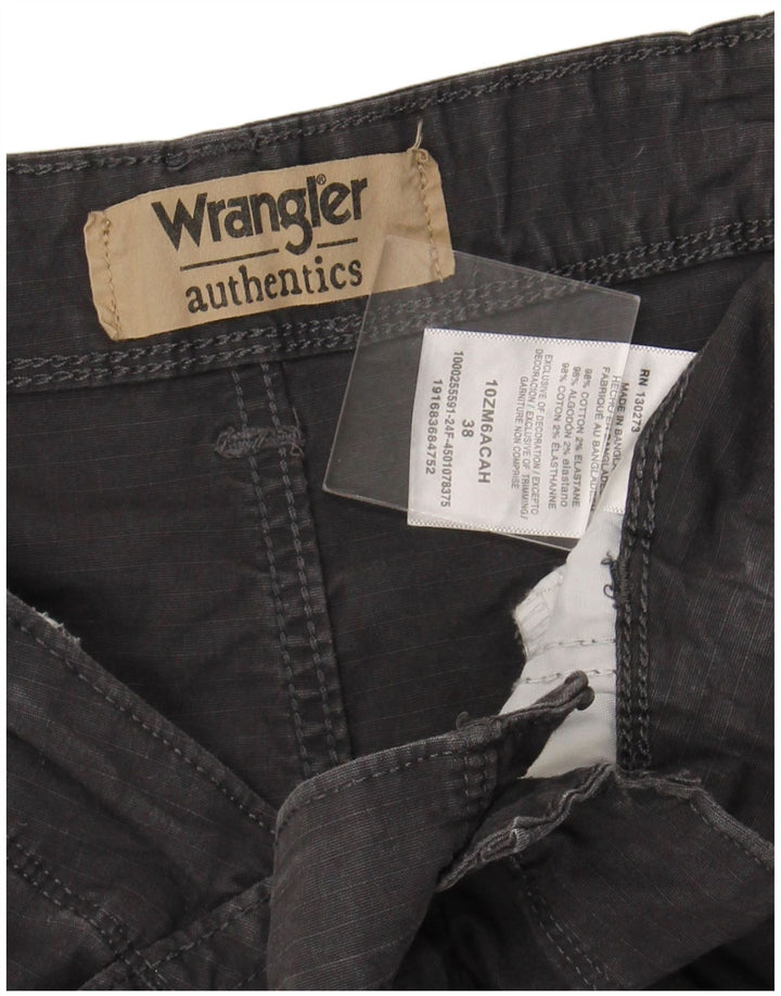 WRANGLER Mens Cargo Shorts W38 XL Grey Cotton