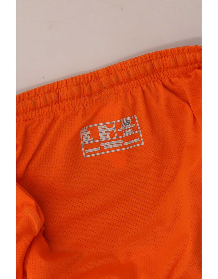 Shorts esportivos masculinos New Balance poliéster azul grande