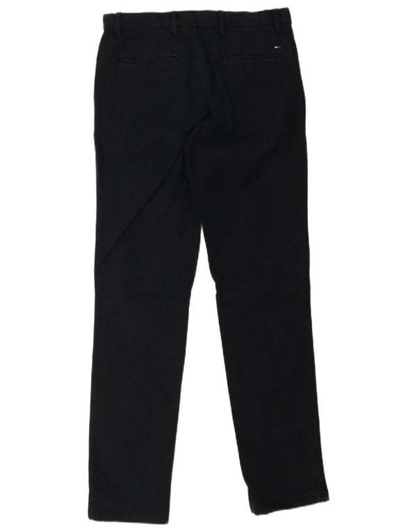 Tommy Hilfiger Calça Chino Masculina Reta W30 L32 Azul Marinho Algodão