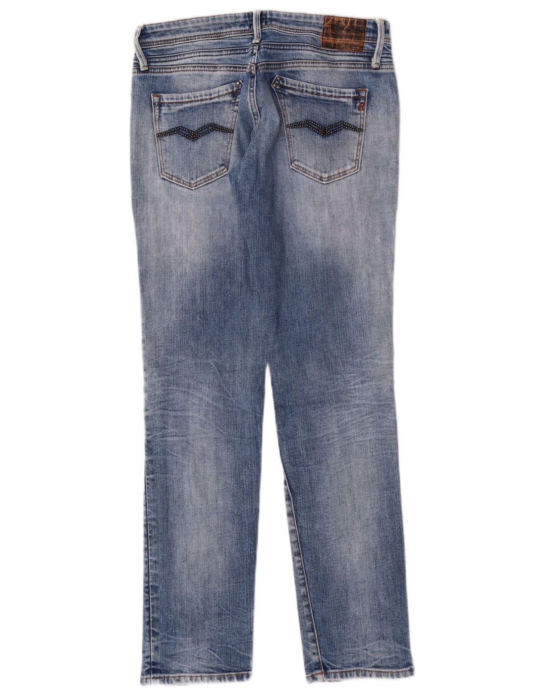 Replay Jeans Slim Feminino W27 L30 Azul Algodão