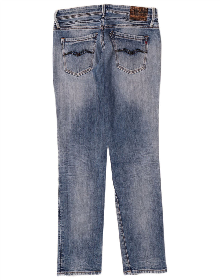 Replay Jeans Slim Feminino W27 L30 Azul Algodão