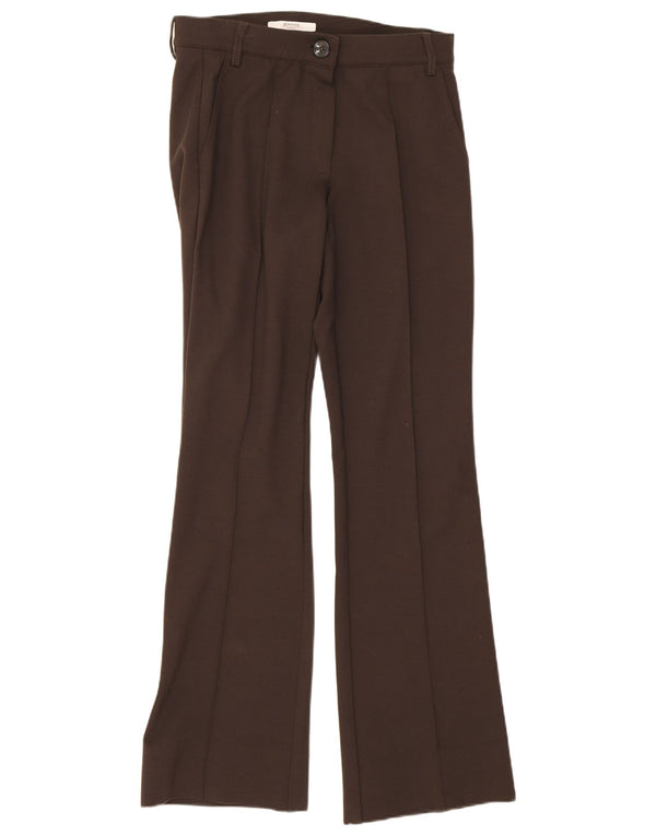 Calça Chino Feminina Marella EMME Bootcut Pegged Reino Unido 6 XS W26 L29 Marrom