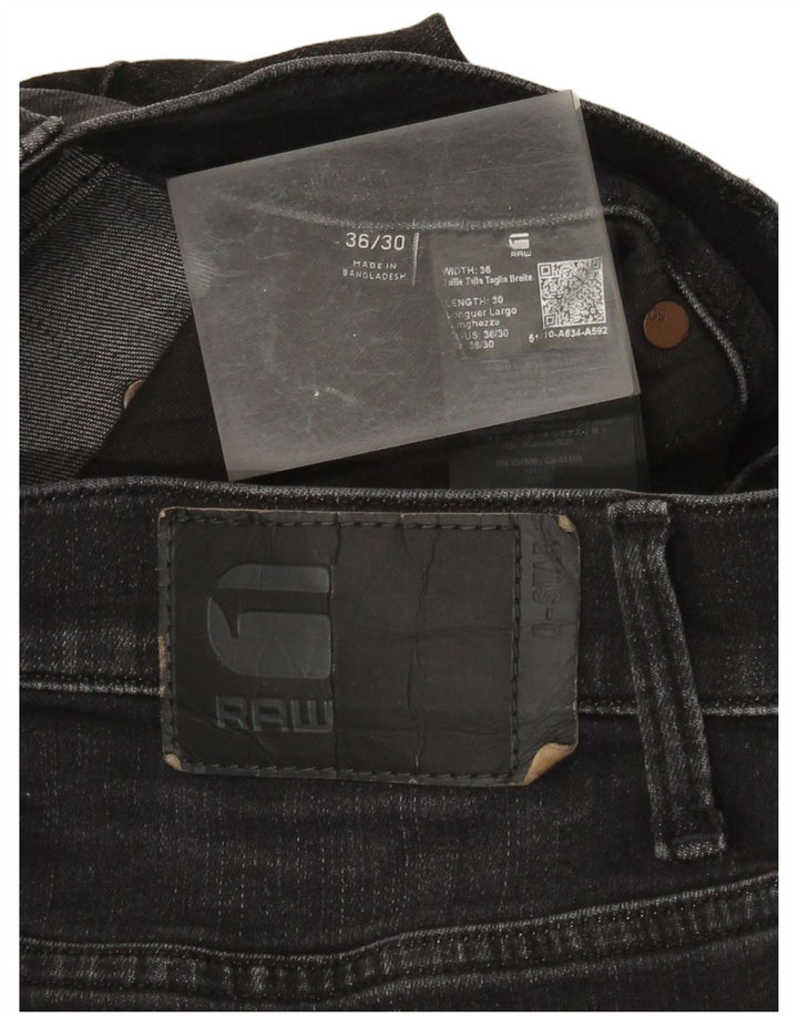G-Star Masculino Slim Jeans W36 L30 Algodão Preto