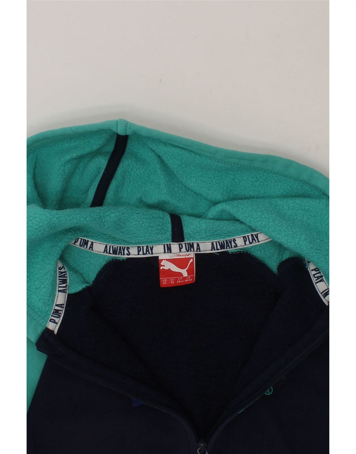 PUMA Baby Boys Zip Hoodie Sweater 18-24 Months Navy Blue Colourblock Vintage Puma and Second-Hand Puma from Messina Hembry 