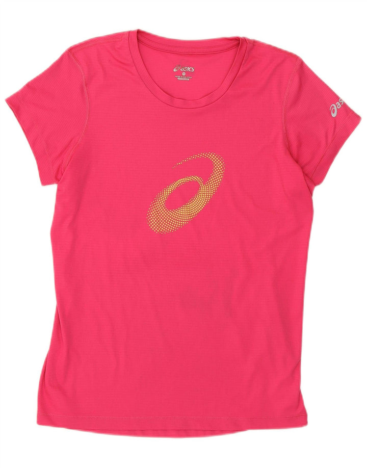 Camiseta Asics Feminina Graphic Top UK 10 Pequena Rosa