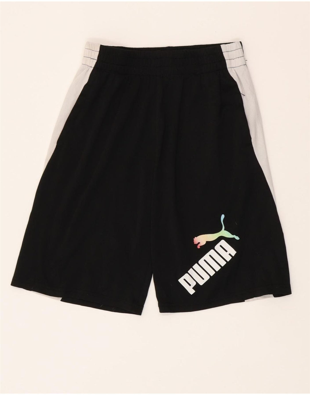 Puma Boys Sport Shorts 14-15 anos grande preto colorblock poliéster
