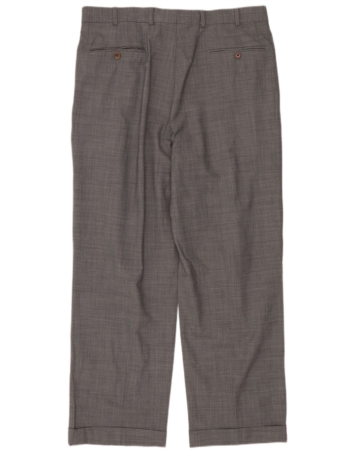 BROOKS BROTHERS Masculino 346 2 botões 2 peças terno Reino Unido 42 XL W34 L29 lã cinza