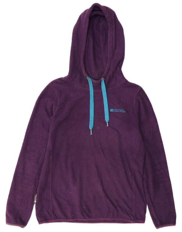 Suéter feminino com capuz de lã grande da Mountain Warehouse Reino Unido 10 pequeno roxo