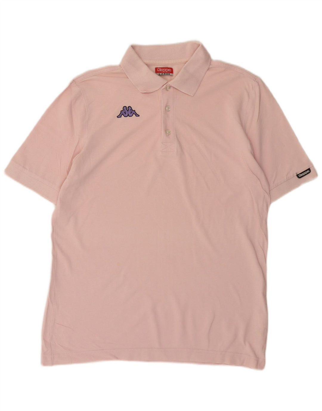 Camisa polo masculina Kappa grande algodão rosa