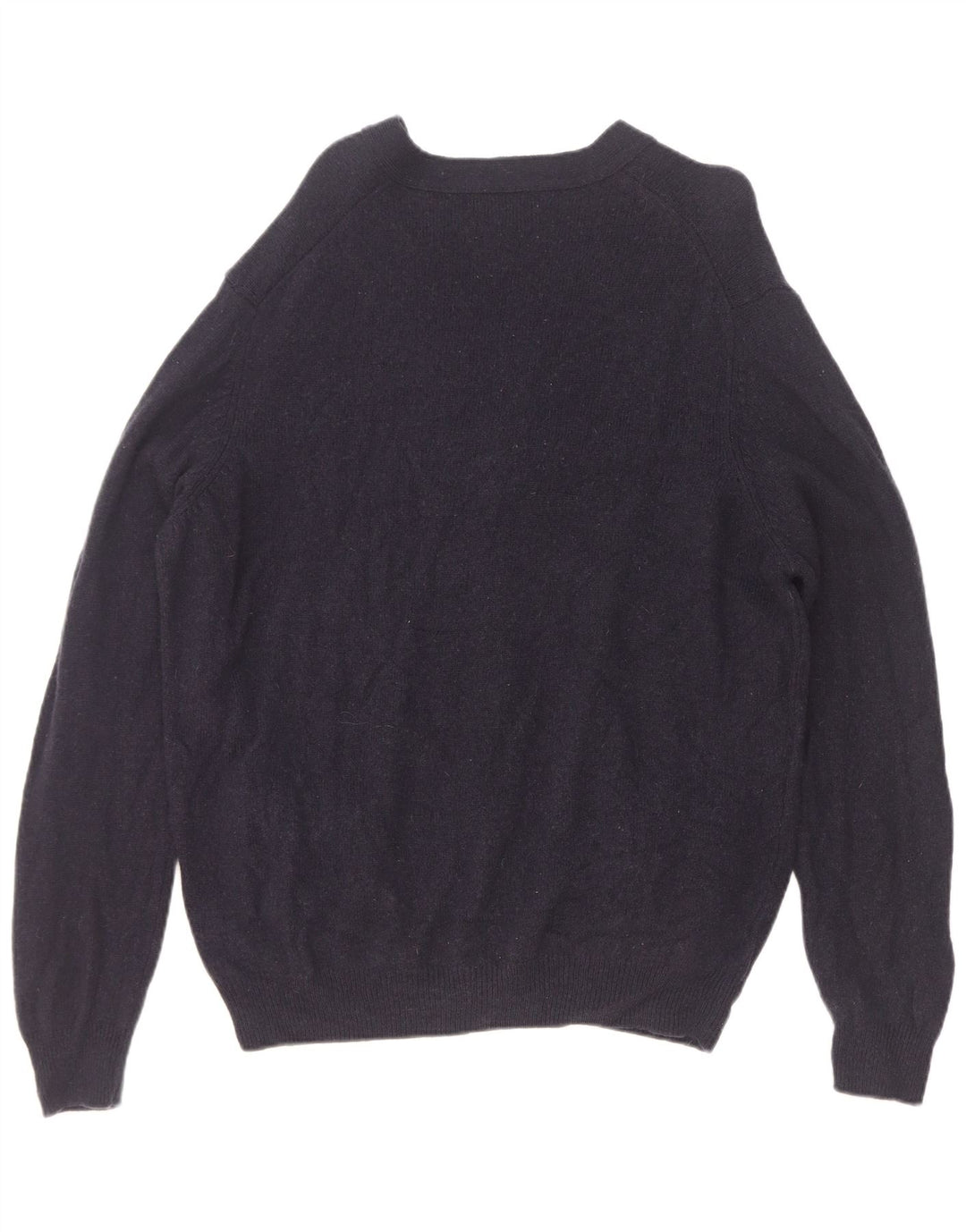 Suéter cardigã masculino Marks & Spencer XL lã de cordeiro azul marinho