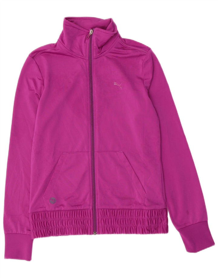 Puma Womens Tracksuit Top Jacket UK 10 Pequeno Poliéster Rosa