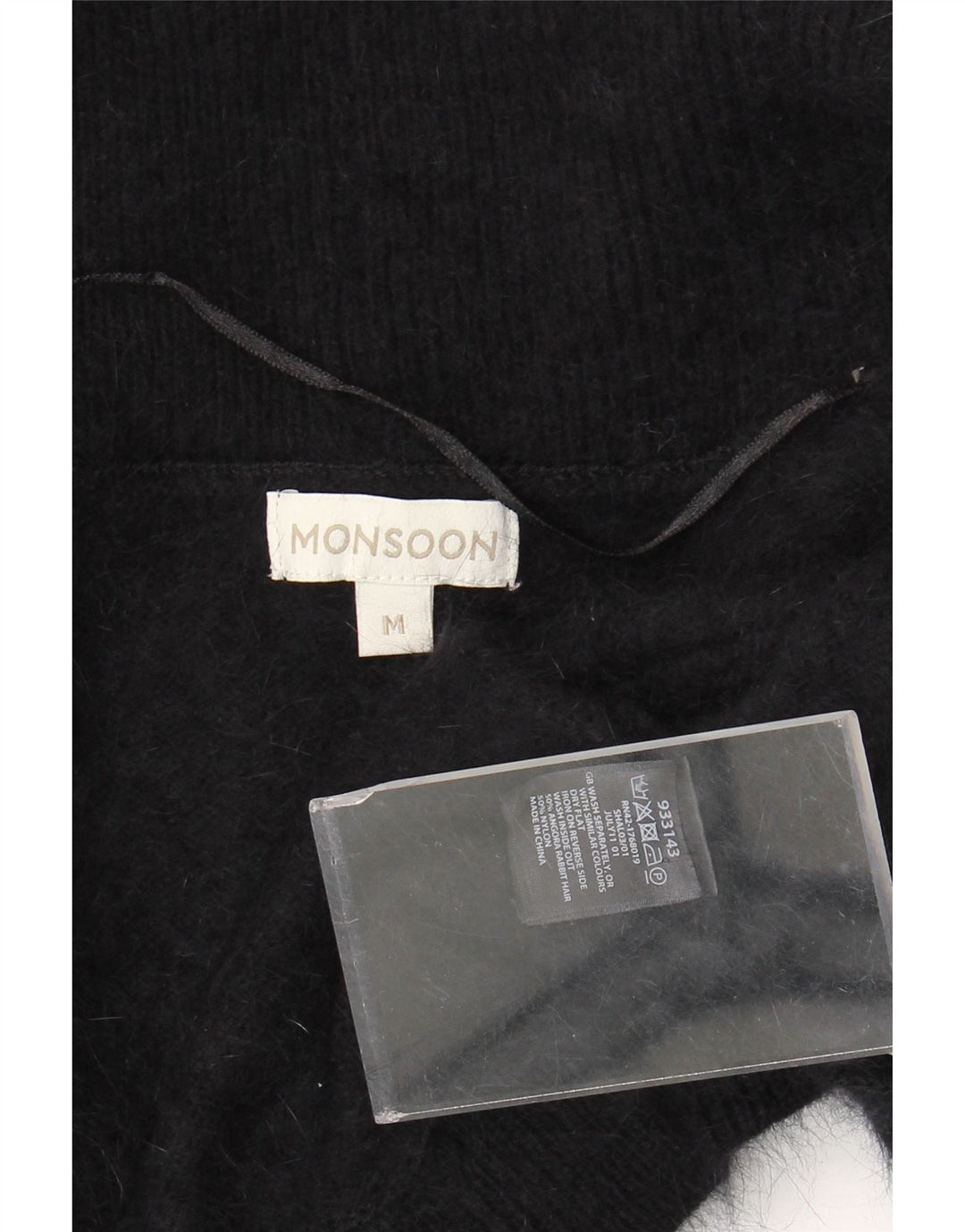 Cardigã bolero feminino MONSOON manga 3/4 Reino Unido 12 médio preto