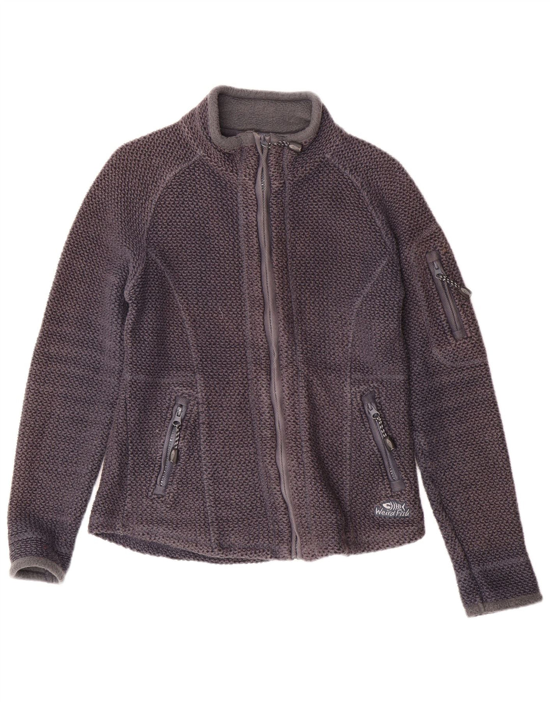 Jaqueta feminina de treino WEIRD FISH UK 10 algodão azul marinho pequeno