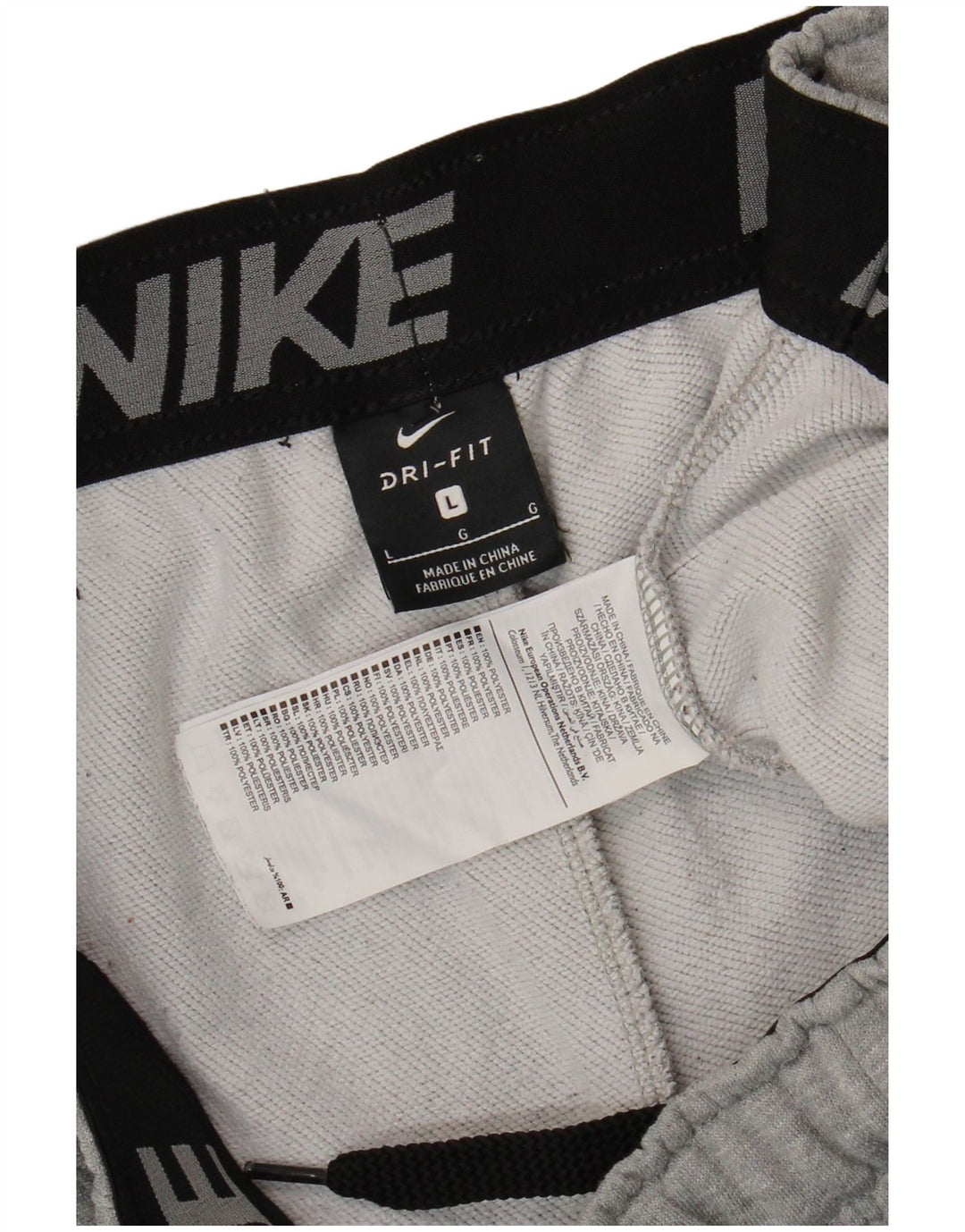 Nike Mens Dri Fit Calças de treino Joggers Grande Cinza Poliéster