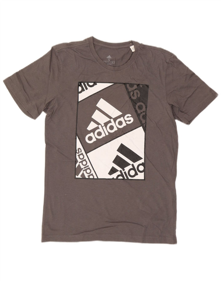 Camiseta Adidas Masculina Graphic Top Pequeno Algodão Cinza