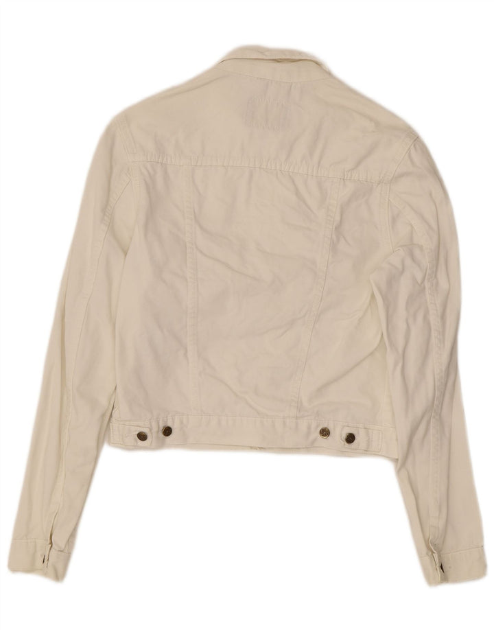 Jaqueta bomber feminina LEE UK 12 algodão branco médio