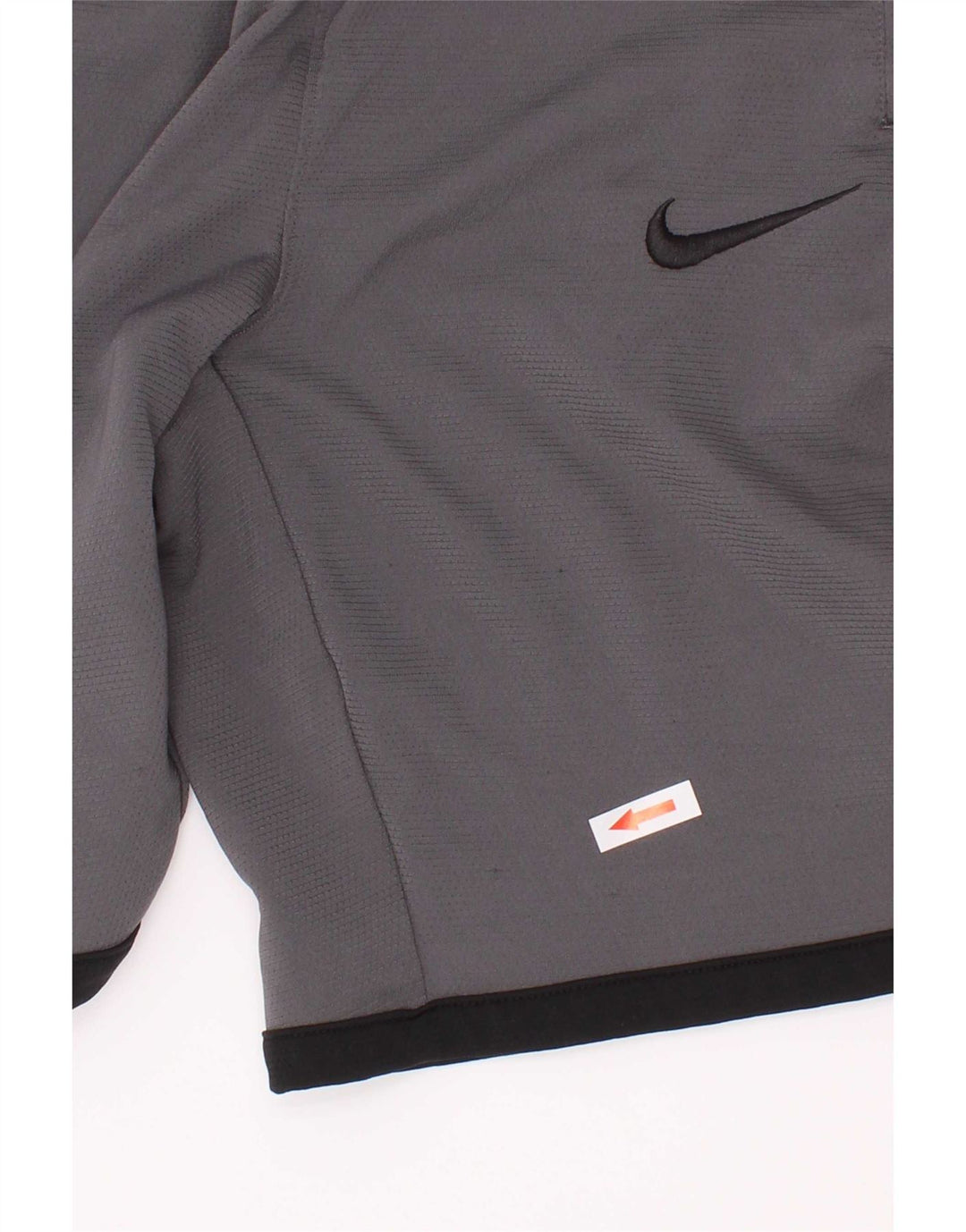 Shorts esportivos gráficos Nike Boys Dri Fit 12-13 anos grandes cinza poliéster