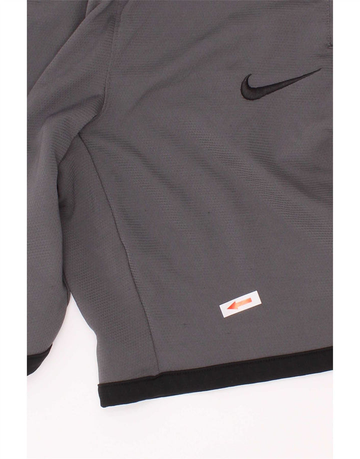 Shorts esportivos gráficos Nike Boys Dri Fit 12-13 anos grandes cinza poliéster